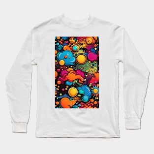 splash colors fabric pattern graphic illustration design by ironpalette Long Sleeve T-Shirt